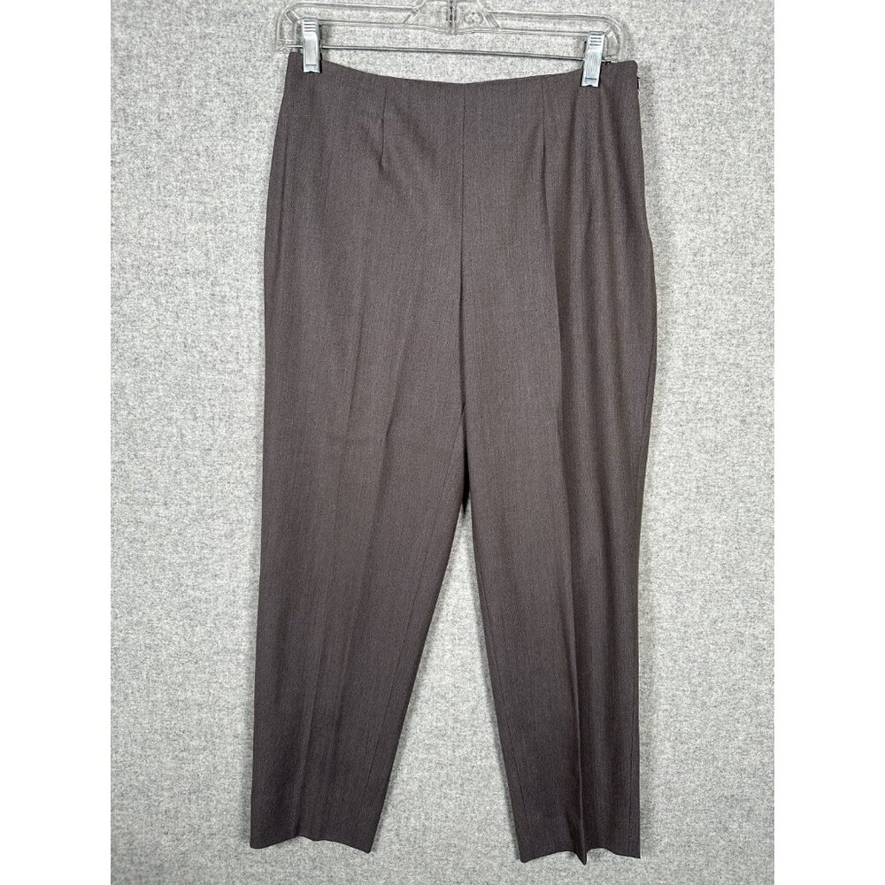 Piazza Sempione‎ Womens Audrey Gray Pants Tapered Work Zip Cropped 42